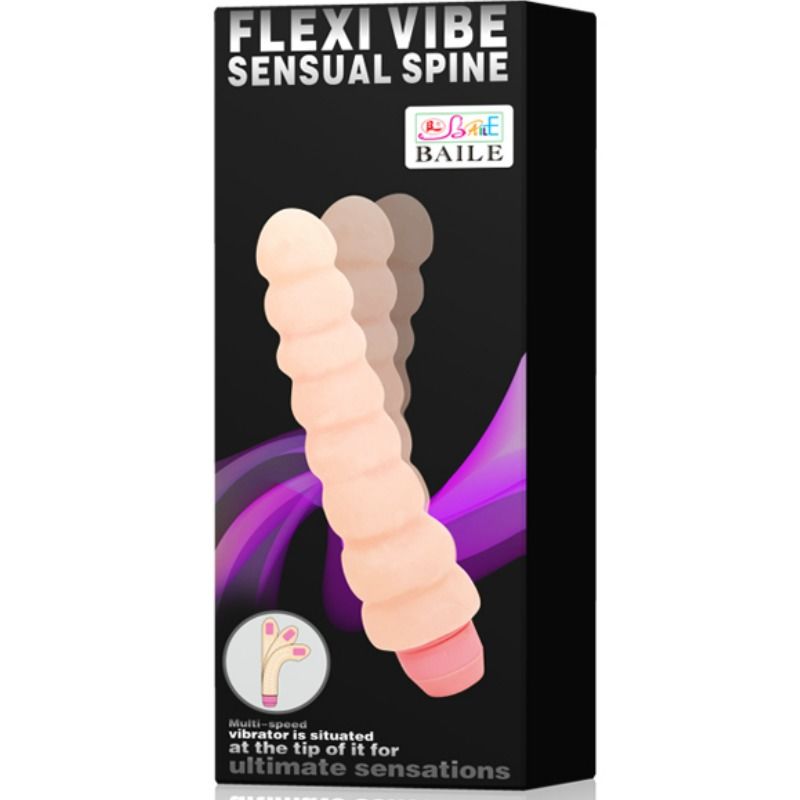Vibrator Anal, Baile - Flexi Vibe Sensual Spine, Flexibil Nodulat, 19 CM