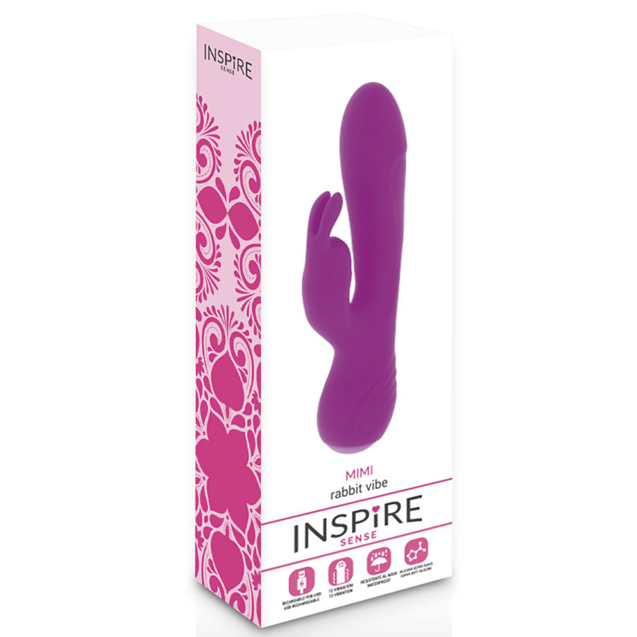 Vibrator Rabbit, Inspire - Sense Mimi, 12 Functii de Vibratie, Lila