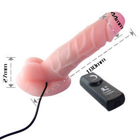 Dildo Realistic Rotativ, Baile - Ciberskin Loveclone, cu Rotatie, 18 CM x 3.5 CM