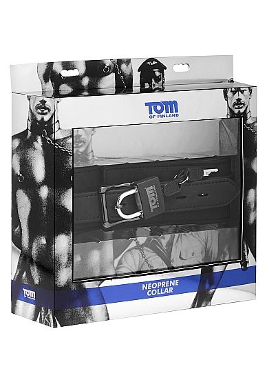 Colier, Tom Of Finland - Neopren cu Lacat, Ajustabil, 47 CM