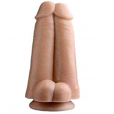 Dildo, Tom Of Finland - Dual Dicks, Dublu cu Ventuza, Skin