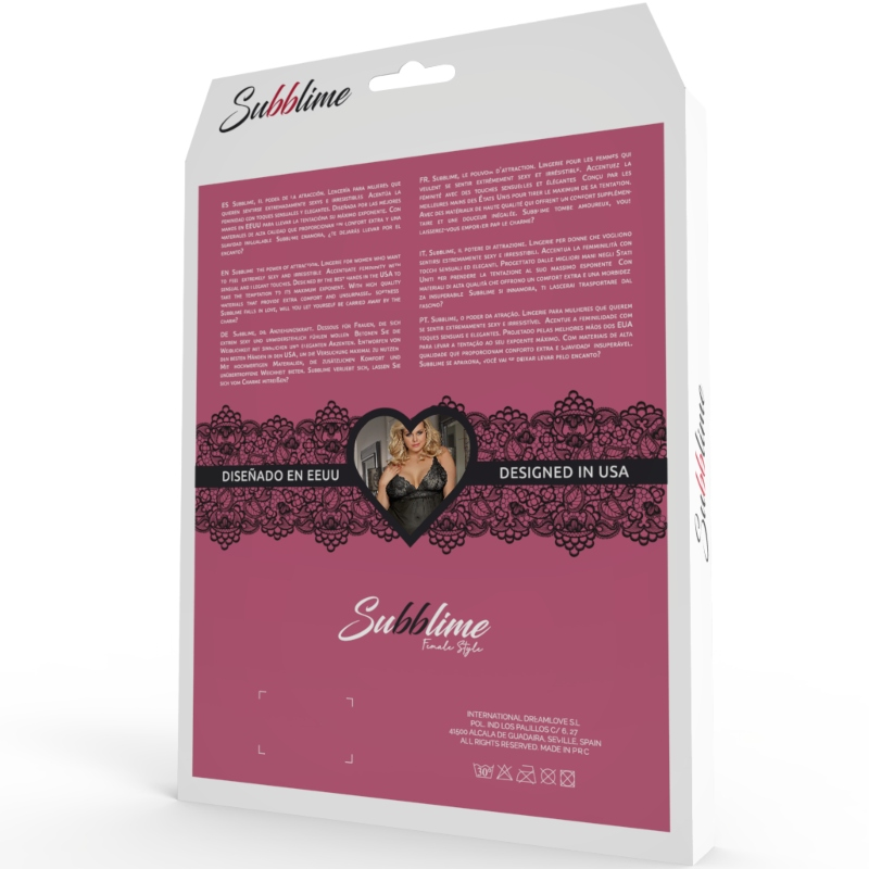 Babydoll, Subblime, Dantela Florala, S/M Rosu