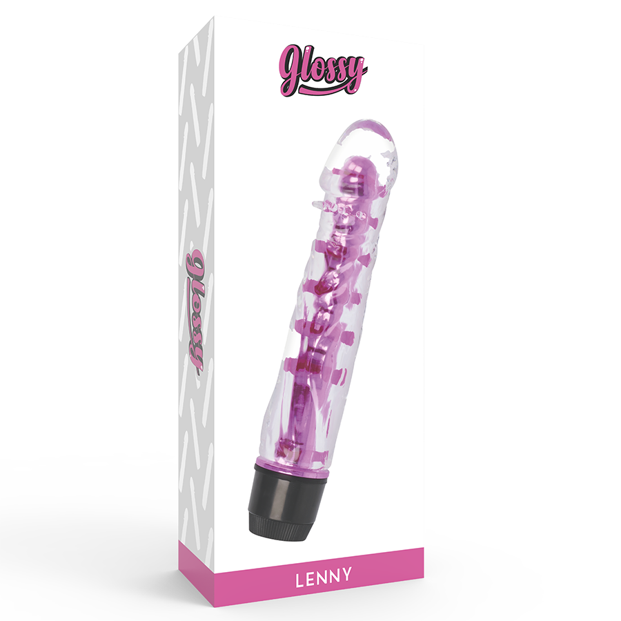 Vibrator, Glossy - Lenny, Impermeabil, 14 CM Roz