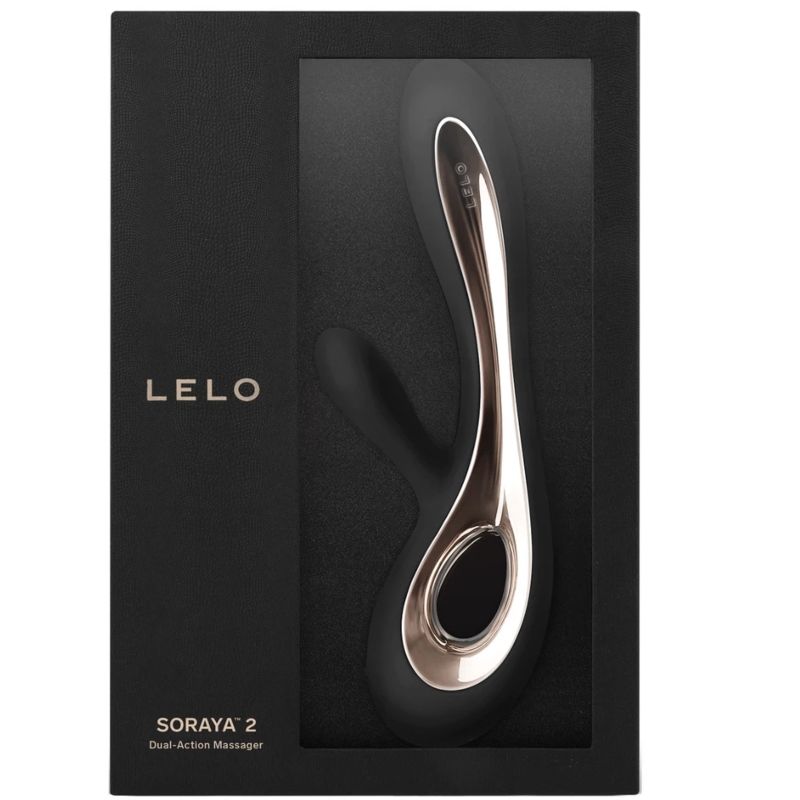 Vibrator Rabbit, Lelo - Soraya 2, 2 Motoare Independente, Negru