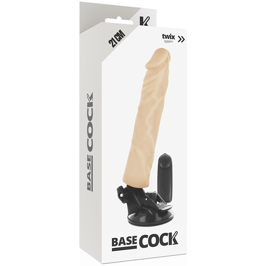 Vibrator Realistic, Basecock, cu Telecomanda cu Fir, Nud 21 x 4 CM