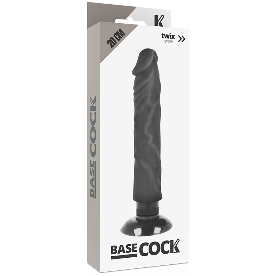 Vibrator Realistic, Basecock - 2-1, Baza cu Ventuza Detasabila, Nud 20 x 4 CM