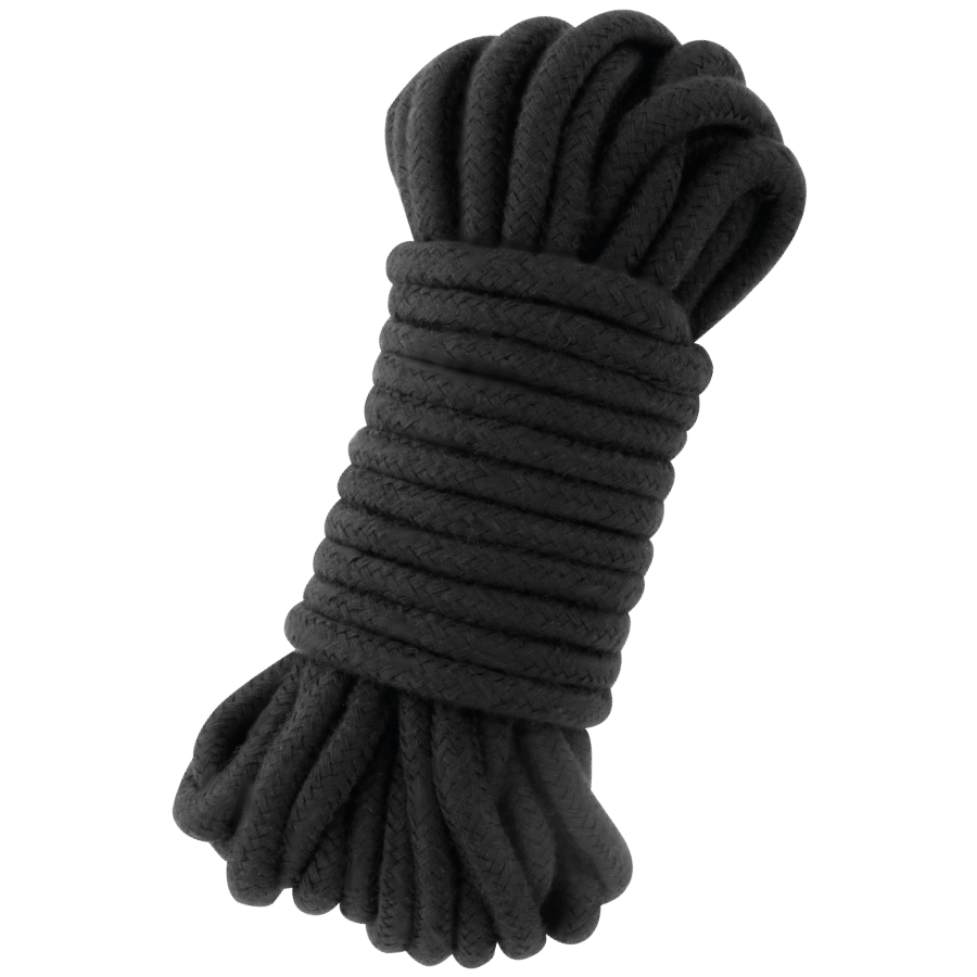 Franghie Bondage, Darkness - Japanese Rope, 100% Bumbac, 10 M Negru
