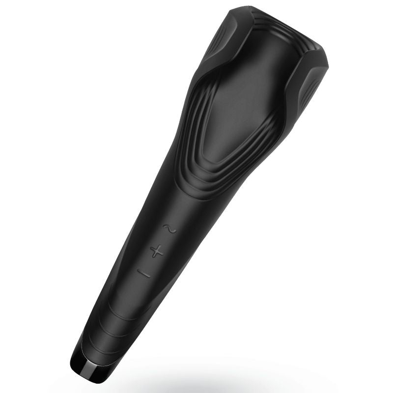 Vibrator pentru Barbati, Satisfyer - Men Wand, Aripi de Stimulare Flexibile, Negru