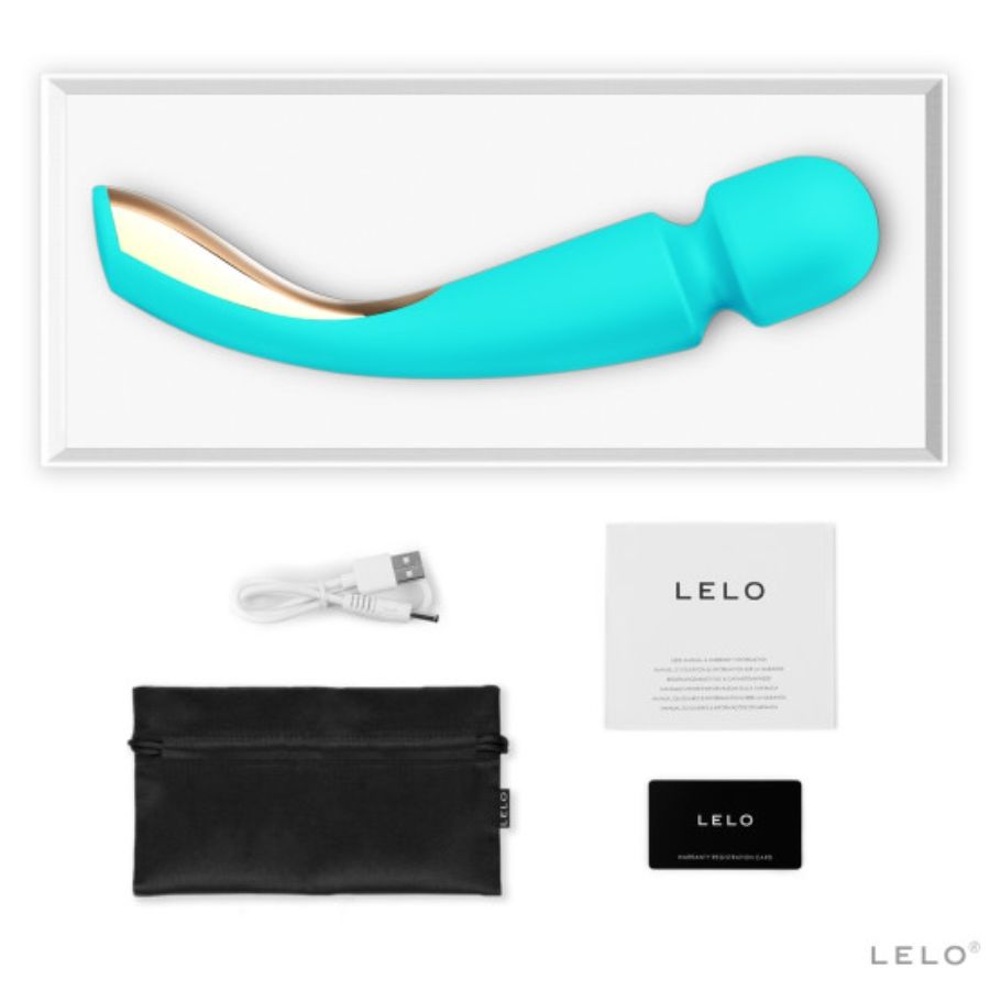 Bagheta de Masaj, Lelo - Smart Wand 2, 10 Moduri de Vibratie, Negru