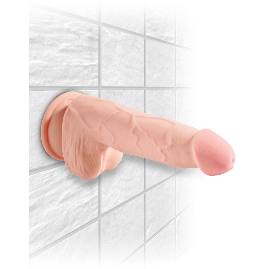 Dildo, King Cock - Plus Triple Density, cu Testicule, 13 CM