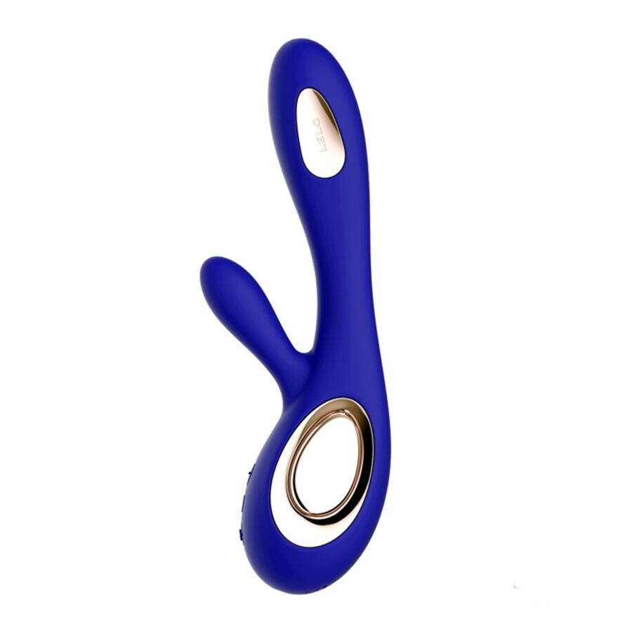 Vibrator Rabbit, Lelo - Soraya Wave, Tehnologie WaveMotion, Albastru