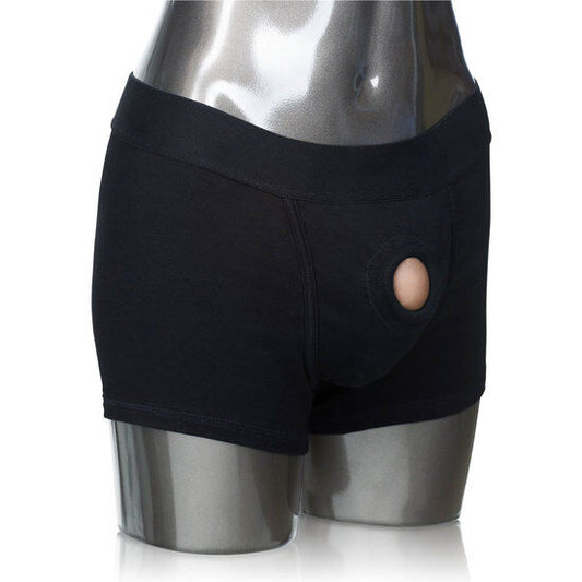 Chiloti Boxer cu Ham, CalExotics - Packer Gear Boxer, Buzunar pentru Bullet, Negru
