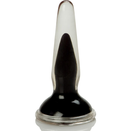 Plug Anal, CalExotics - Crystal Cote, Baza cu Ventuza, D - 2.5 CM / Lungime 8 CM / Negru