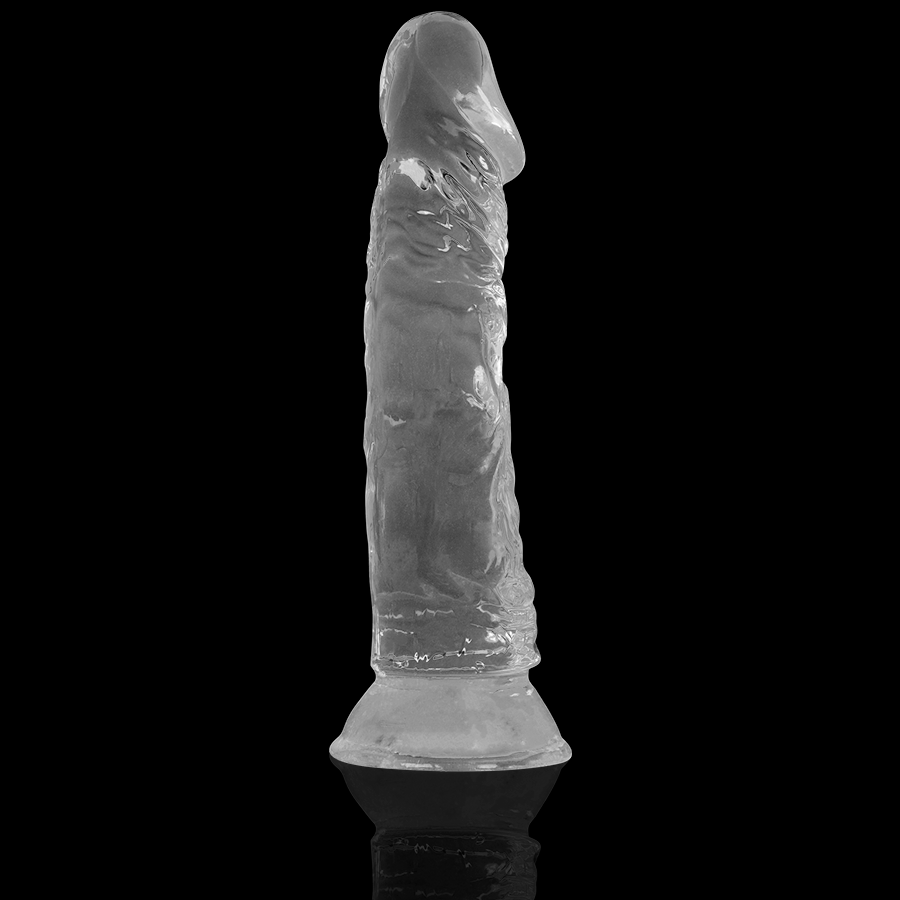 Dildo Transparent, X Ray - Clear, Baza cu Ventuza, 19 CM x 4 CM