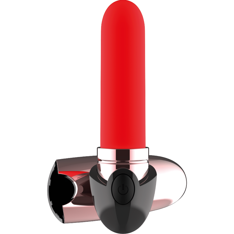 Vibrator, Coquette Chic Desire - Lipstick, Reincarcabil USB, Negru/Auriu