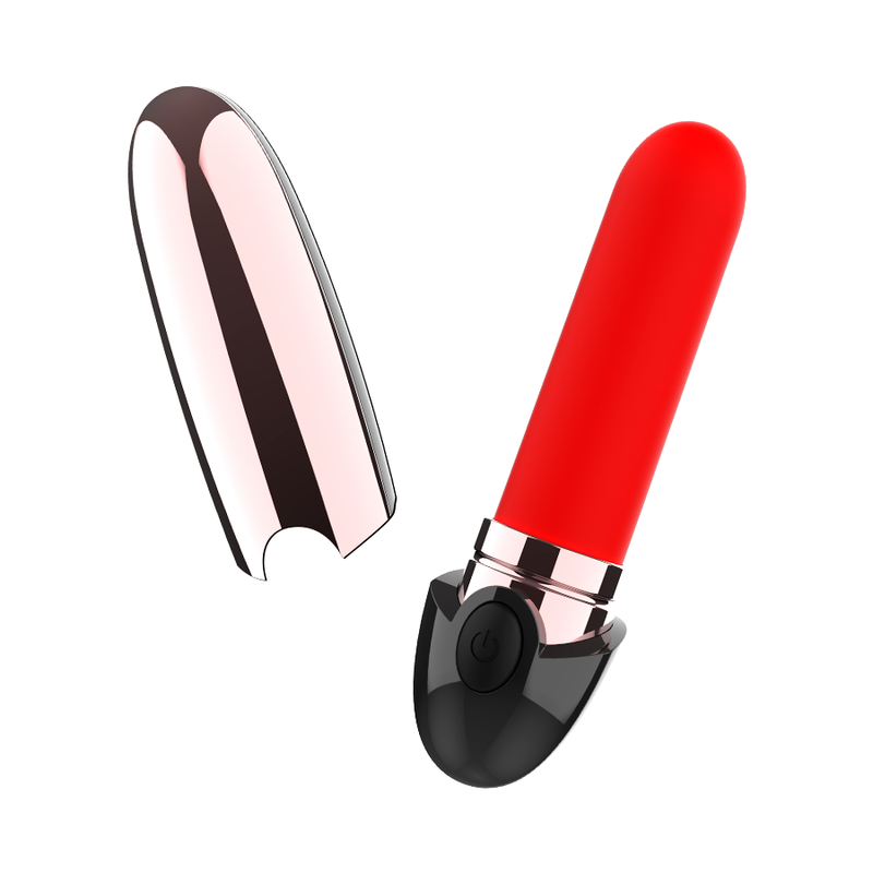 Vibrator, Coquette Chic Desire - Lipstick, Reincarcabil USB, Negru/Auriu