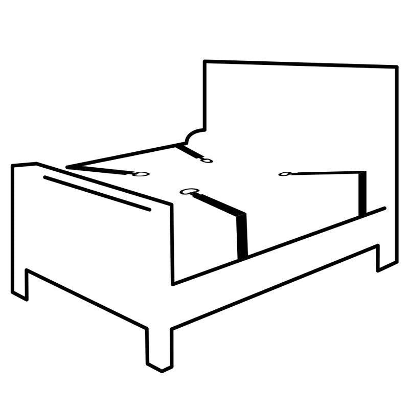 Set Legaturi pentru Pat, Darkness - Bed Ties Set, Mansete Detasabile din Neopren cu Eliberare Rapida