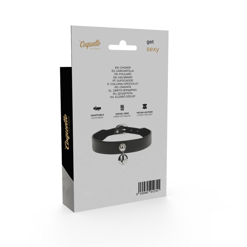 Colier Fetish, Coquette Chic Desire, Piele Vegana, Ajustabil