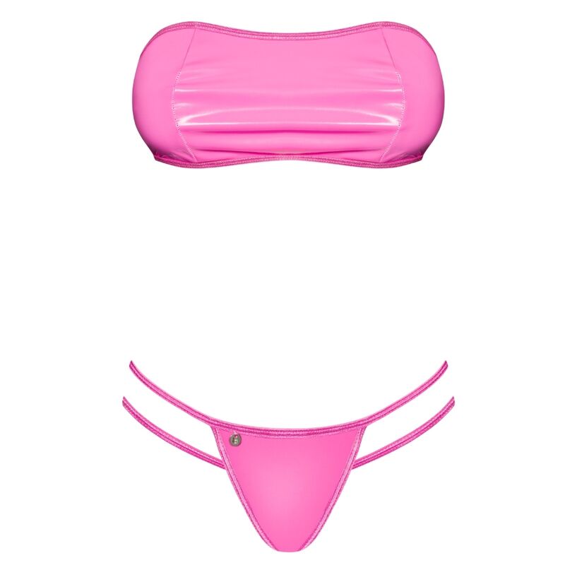 Set Bikini, Obsessive - Lollypopy, Imitatie Latex, S/M Roz