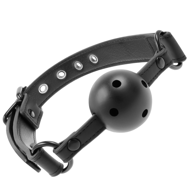 Gag, Fetish Submissive - Vegan Breathable, cu Orificii de Respiratie, D - Bila 4.5 CM