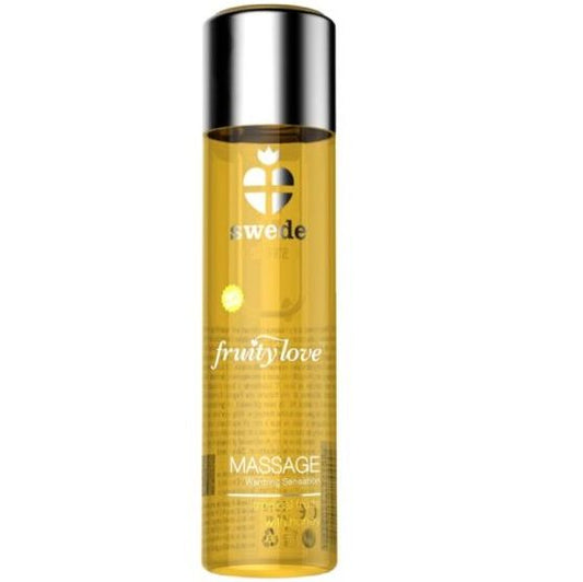 Ulei de Masaj cu Efect de Incalzire, SWEDE - Fruity Love, Aroma Fructe Tropicale cu Miere, 60 ml
