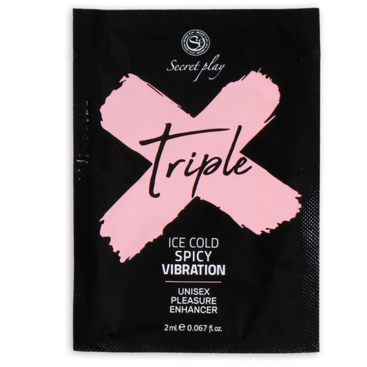 Gel Intensificator de Placere Unisex, SECRETPLAY - Triple X, Doza Unica, 2 ml