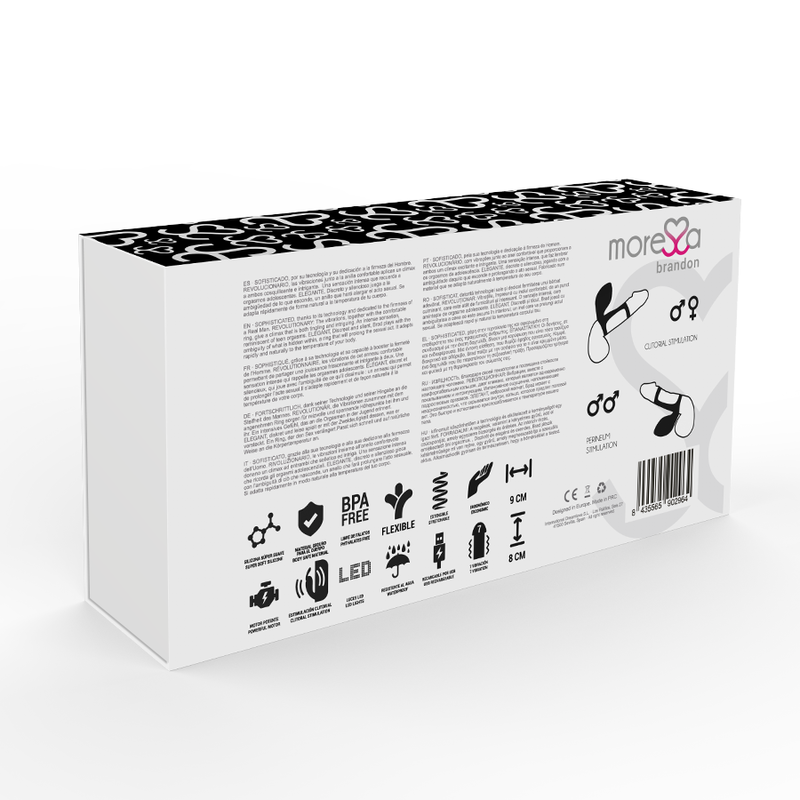 Inel-Manson Vibrator pentru Penis, Moressa - Brandon, 7 Moduri de Vibratie, D - Interior 3 CM