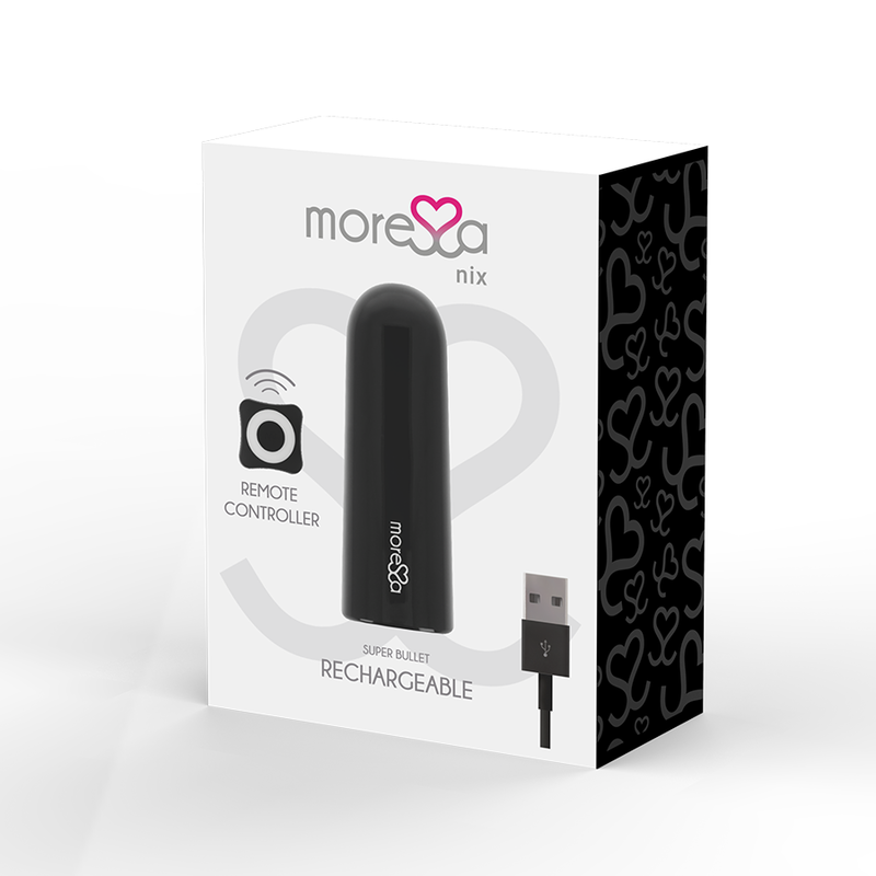 Vibrator, Moressa - Nix, cu Telecomanda, Negru