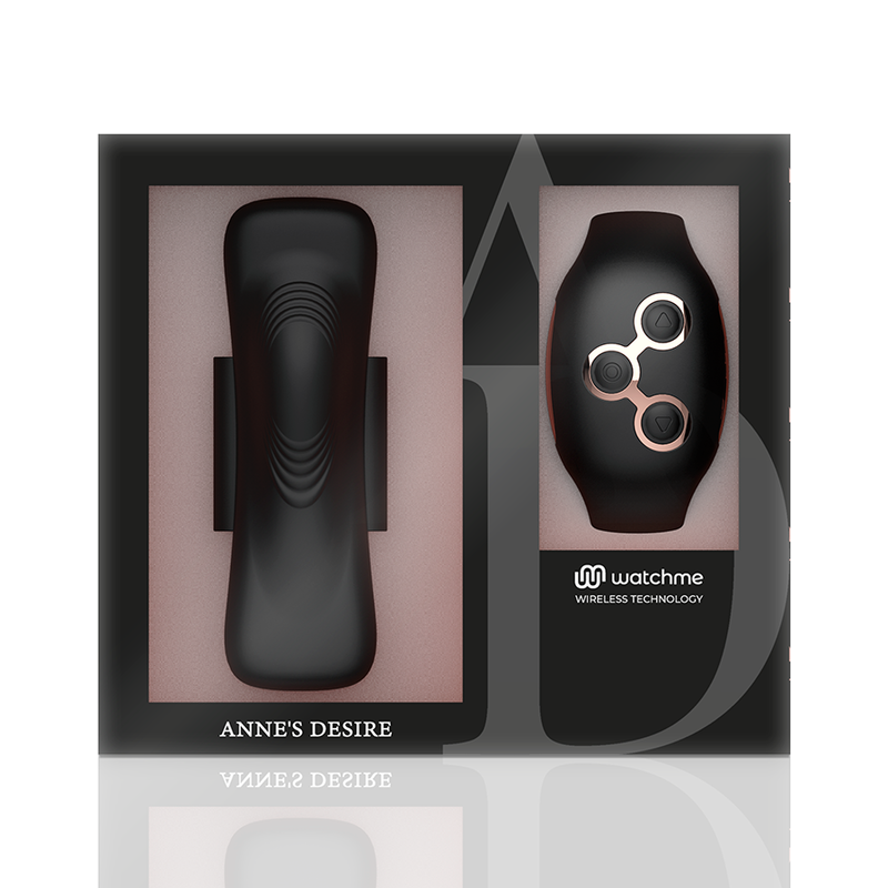 Chiloti Vibratori, Annes Desire - Panty Secret, Tehnologie Watchme, Negru/Auriu