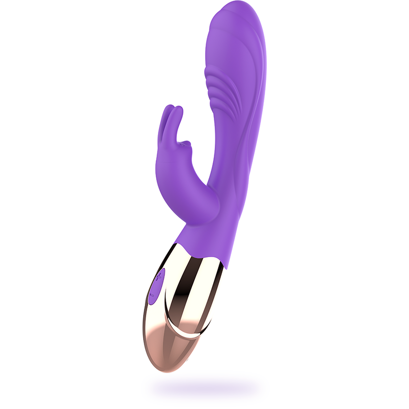 Vibrator Rabbit, Womanvibe - Viora, Silicon Reincarcabil, Auriu si Lila