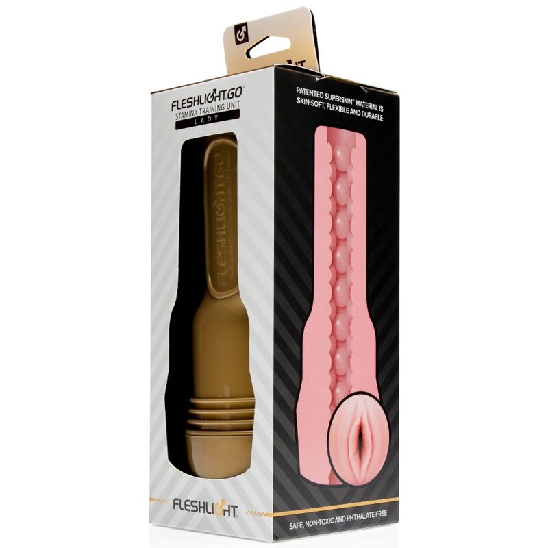 Masturbator Masculin, Fleshlight - GO Stamina Training Unit Lady, Carcasa Aurie, Compacta